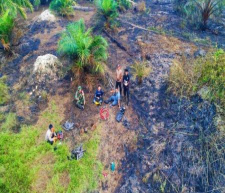 Lahan di Rawa Betung, Desa Sontang, Kecamatan Bonai Darussalam berhasil dipadamkan (foto/tribun)