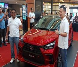 Launching Toyota Agya GR Sport di mal Ska, Pekanbaru, Kamis (16/3/2023). Foto Ist