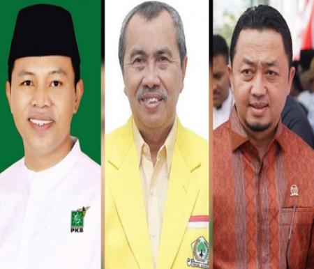 Caleg DPR RI dari Riau, Abdul Wahid, Syamsuar, dan Syahrul Aidi meraih 100 ribu lebih suara (foto/int)