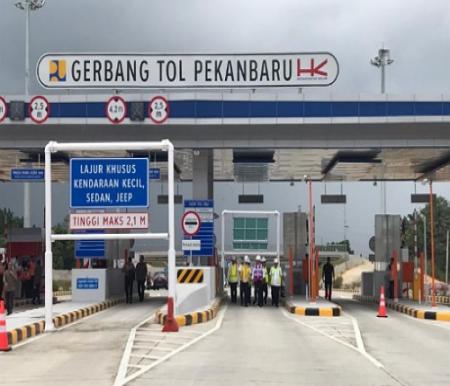Gerbang Tol Pekanbaru-Dumai.(foto: int)